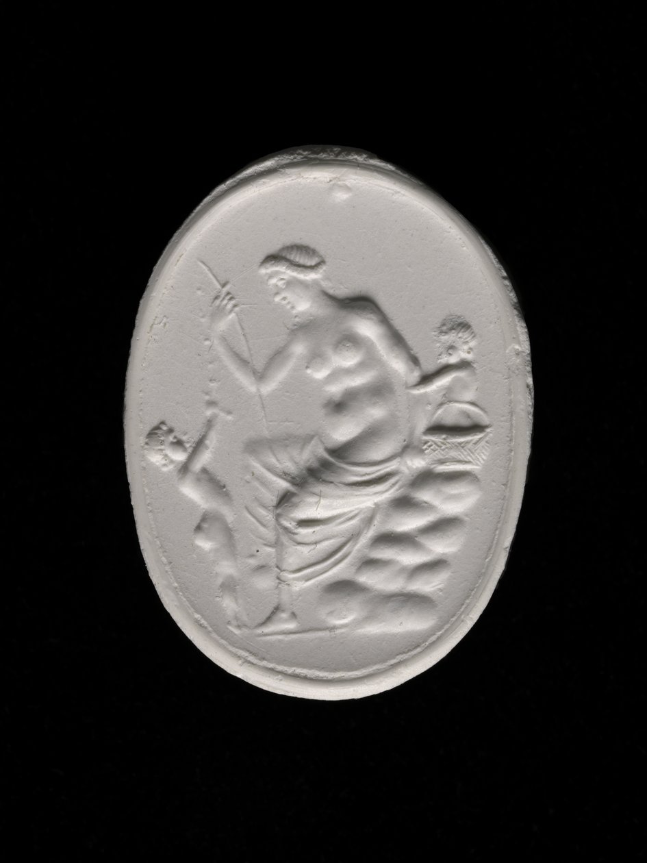 Impressione di un anello raffigurante Afrodite, c.100-70 a.C. da Aulos Aulos