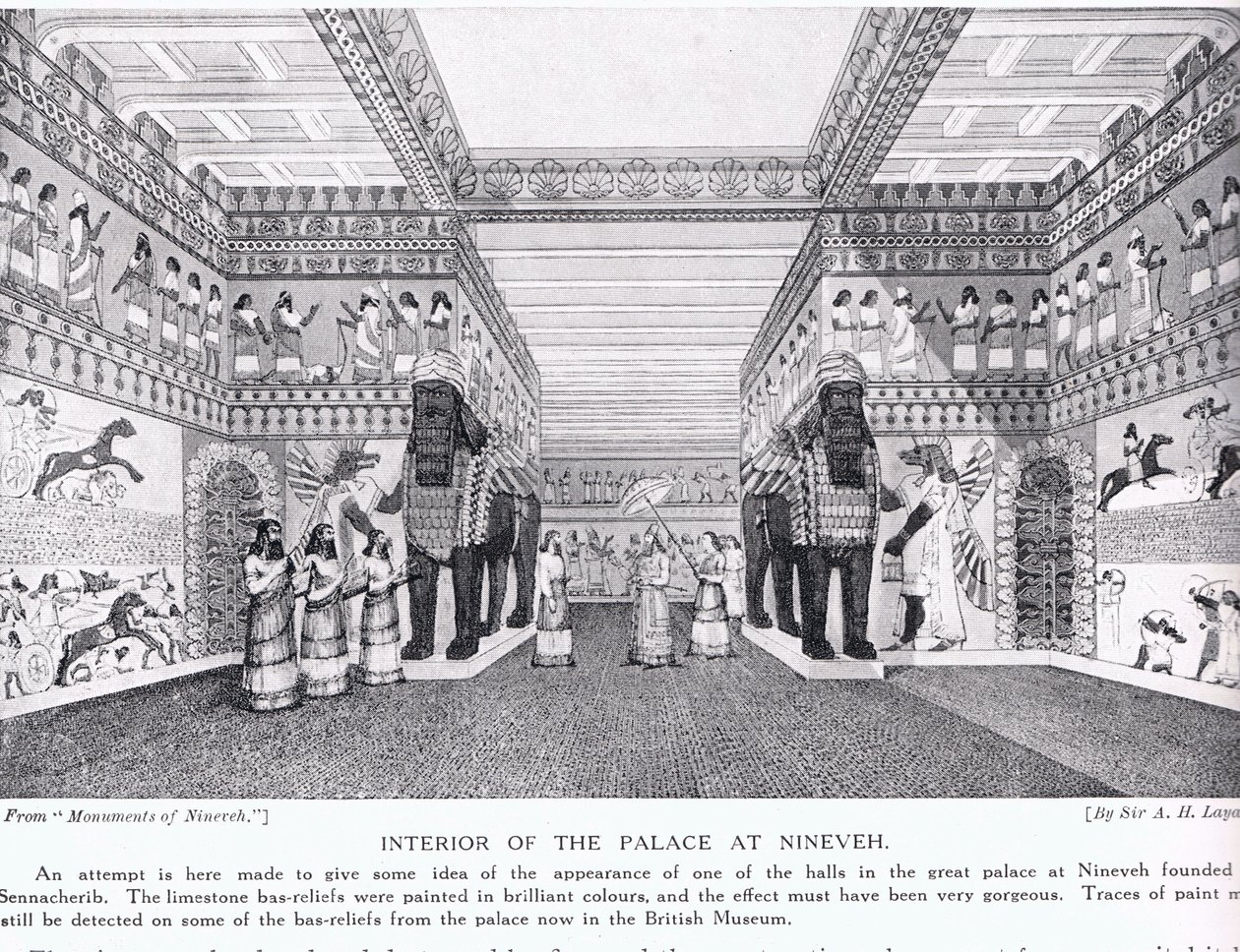 Interno del Palazzo di Ninive, illustrazione da 
