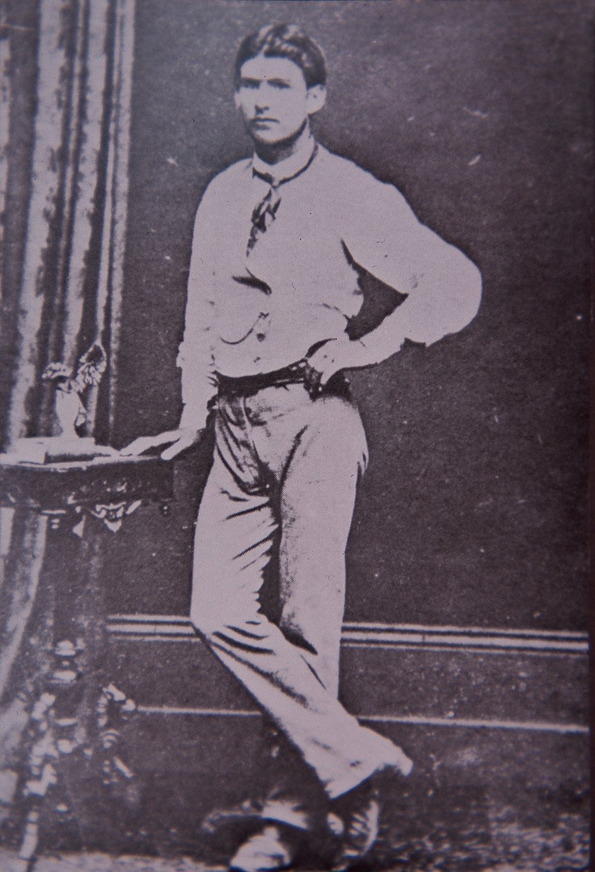 Steve Hart, membro della Kelly Gang morto nelle fiamme del Glenrowan Hotel, 28 giugno 1880 (foto in b/n) da Australian Photographer