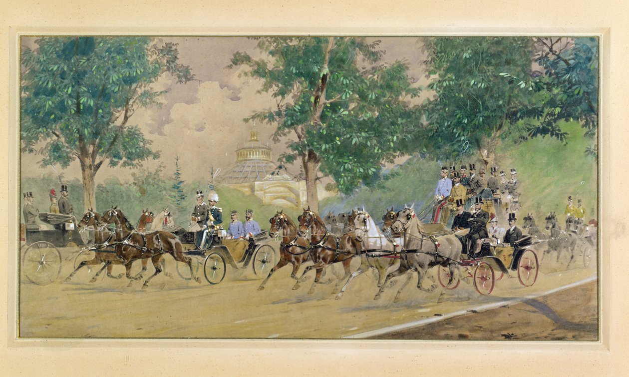 Carrozza vicino alla Rotonda, Vienna da Austrian School