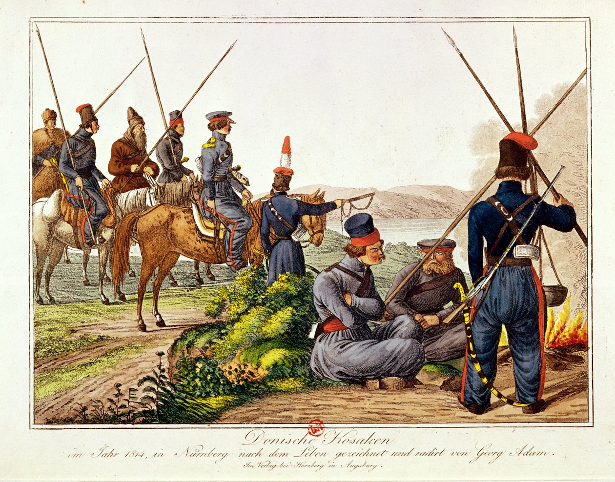 Cosacchi del Don nel 1814 da Austrian School