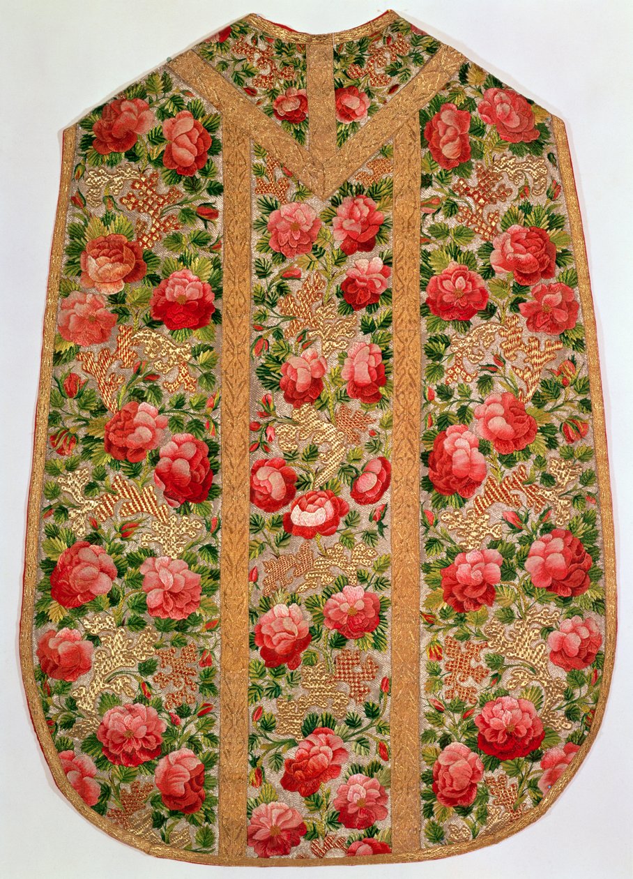 Casula ricamata del cosiddetto set Rose Pontifical, Vienna, c.1700 da Austrian School