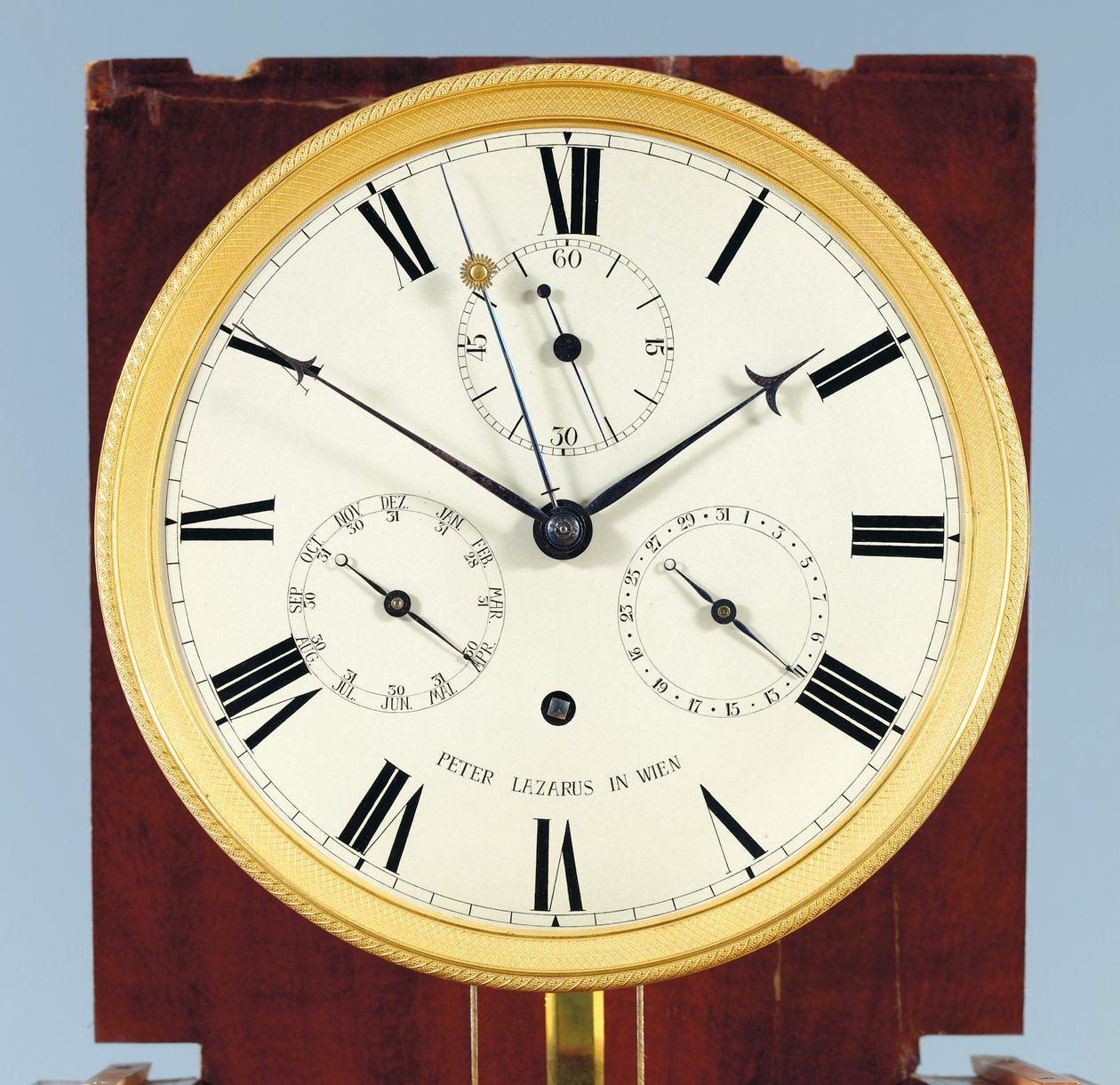 Orologio da tavolo con equazione del tempo e calendario completo da Austrian School