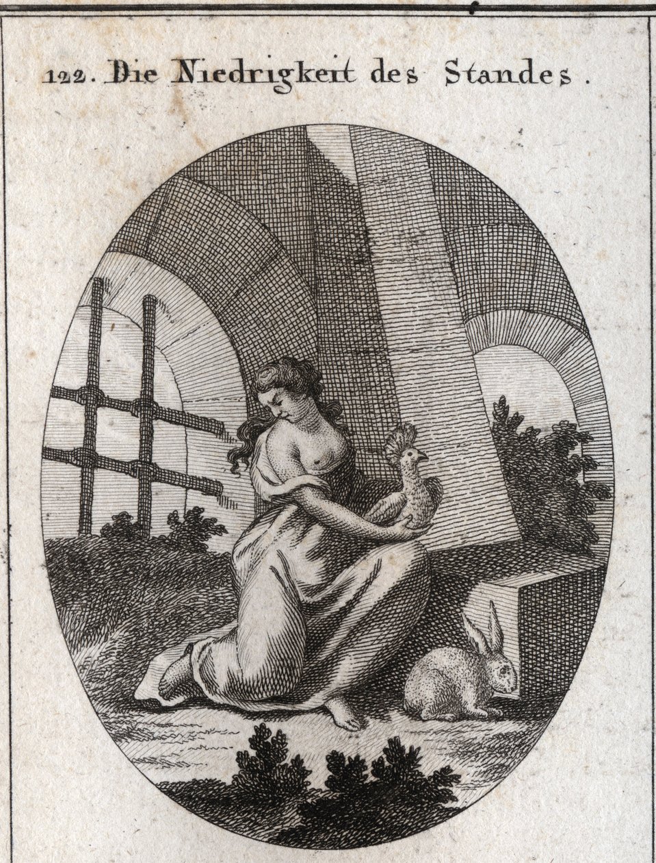 Allegoria della bassezza (o abiezione). I suoi attributi sono l