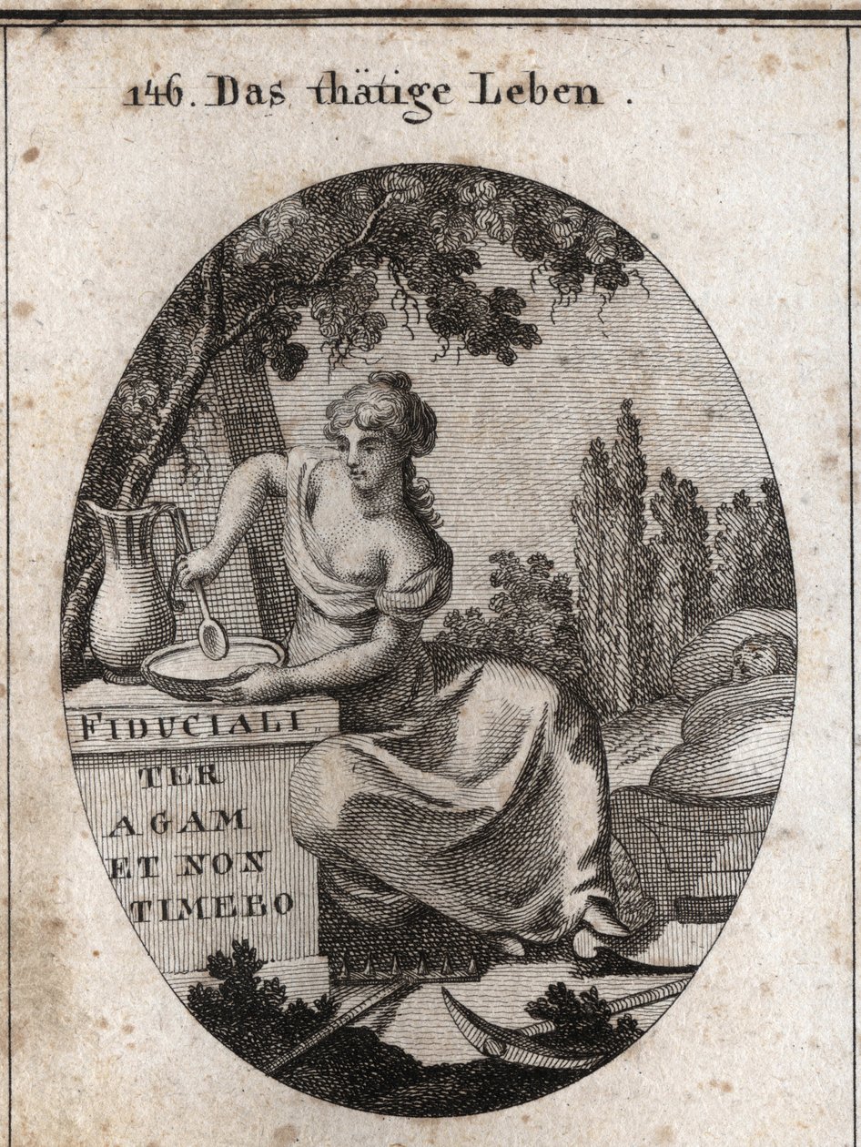 Allegoria della vita lavorativa seduta all