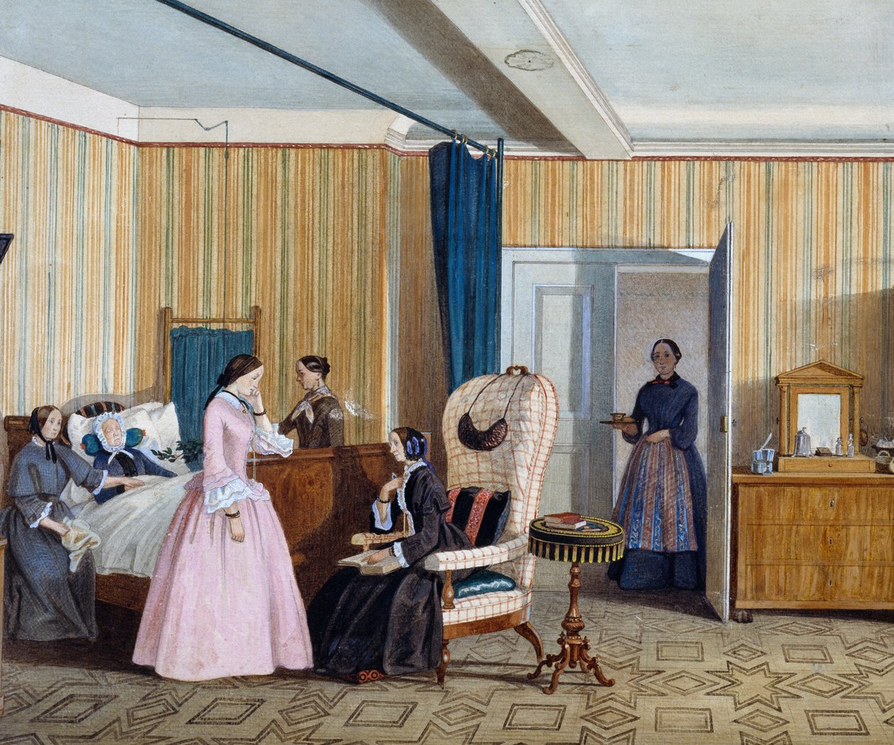 Camera da letto in stile Biedermeier, Austria da Austrian School