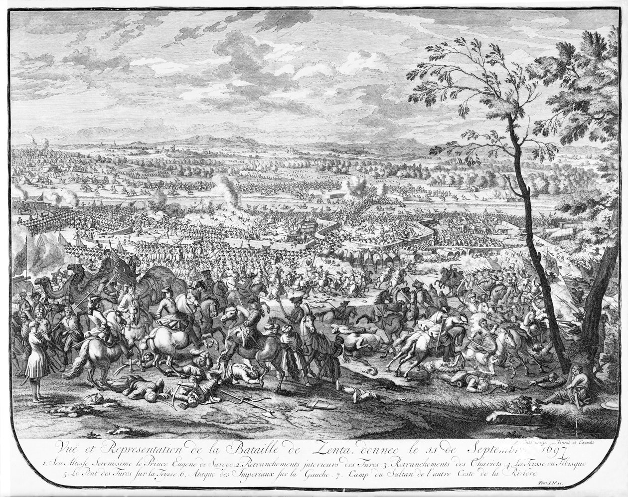 La battaglia di Zenta, 1697 da Austrian School