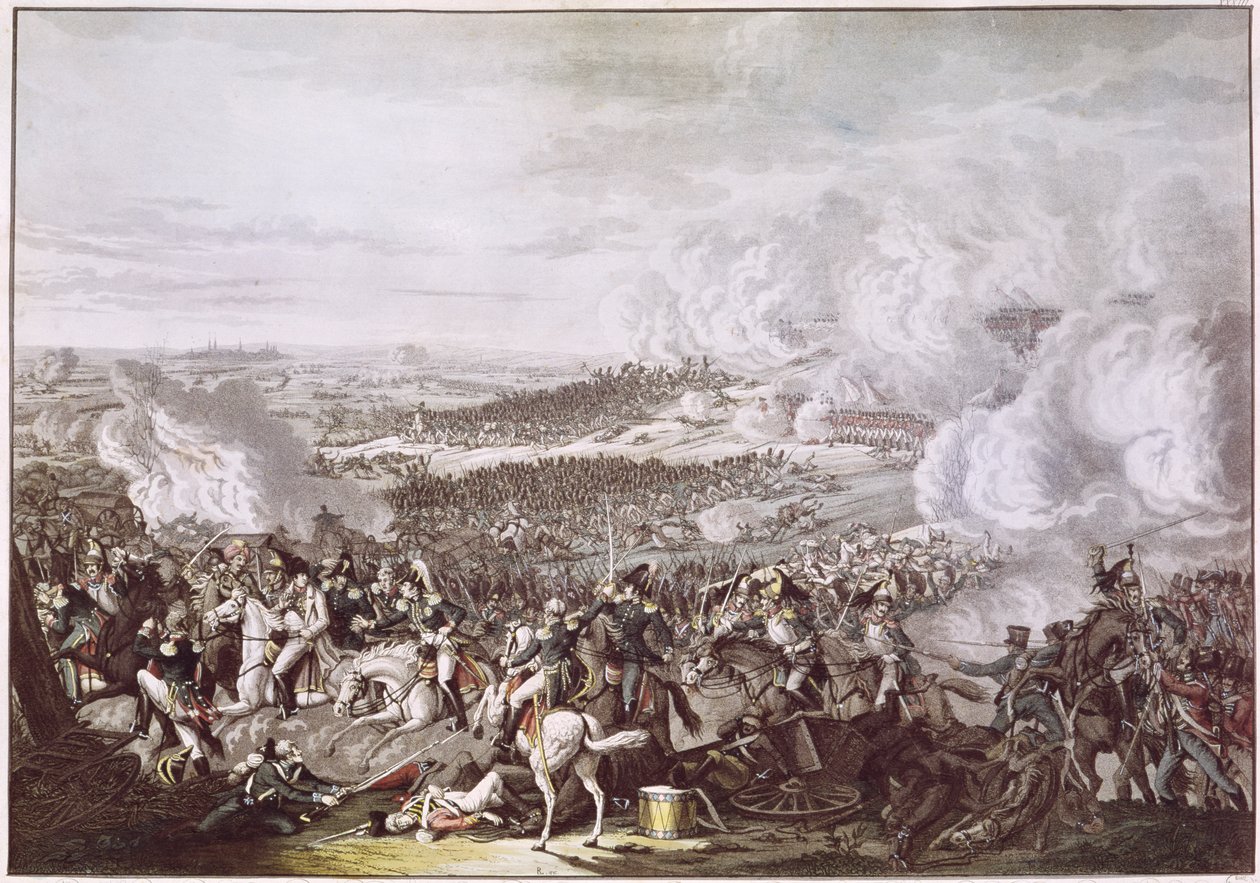 La fuga di Napoleone (1769-1821) dopo la battaglia di Waterloo, 18 giugno 1815, c.1815-30 da Austrian School