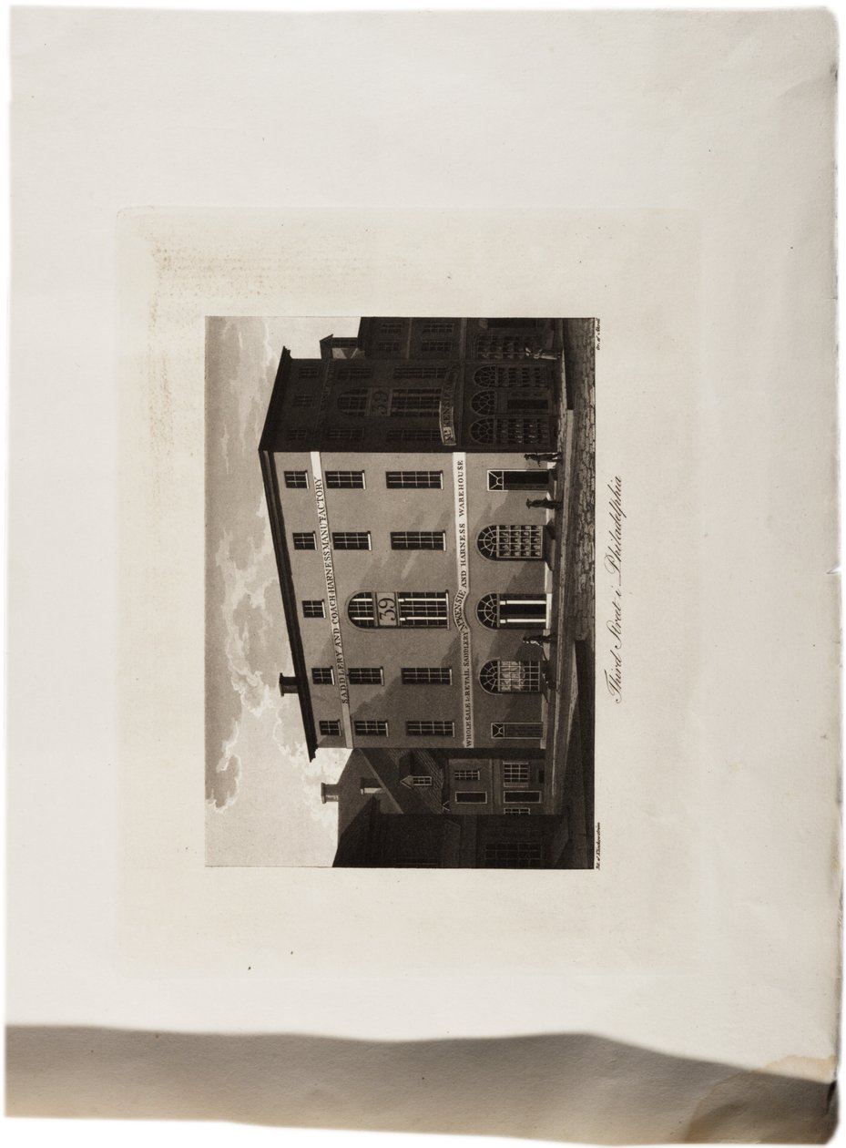 Terza Strada, Filadelfia, da un Atlante degli Stati Uniti, 1824 da Axel Leonhard Klinckowström