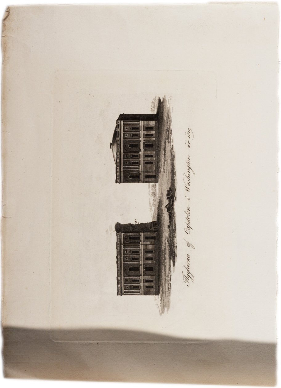Ali del Campidoglio, Washington, nel 1819, da un Atlante degli Stati Uniti, 1824 da Axel Leonhard Klinckowström