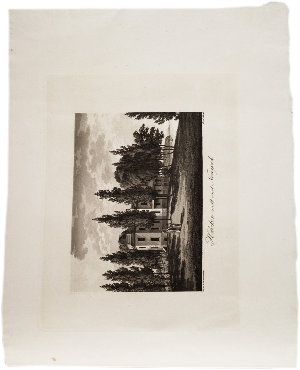 Hoboken di fronte a New York, da un Atlante degli Stati Uniti, 1824 da Axel Leonhard Klinckowström