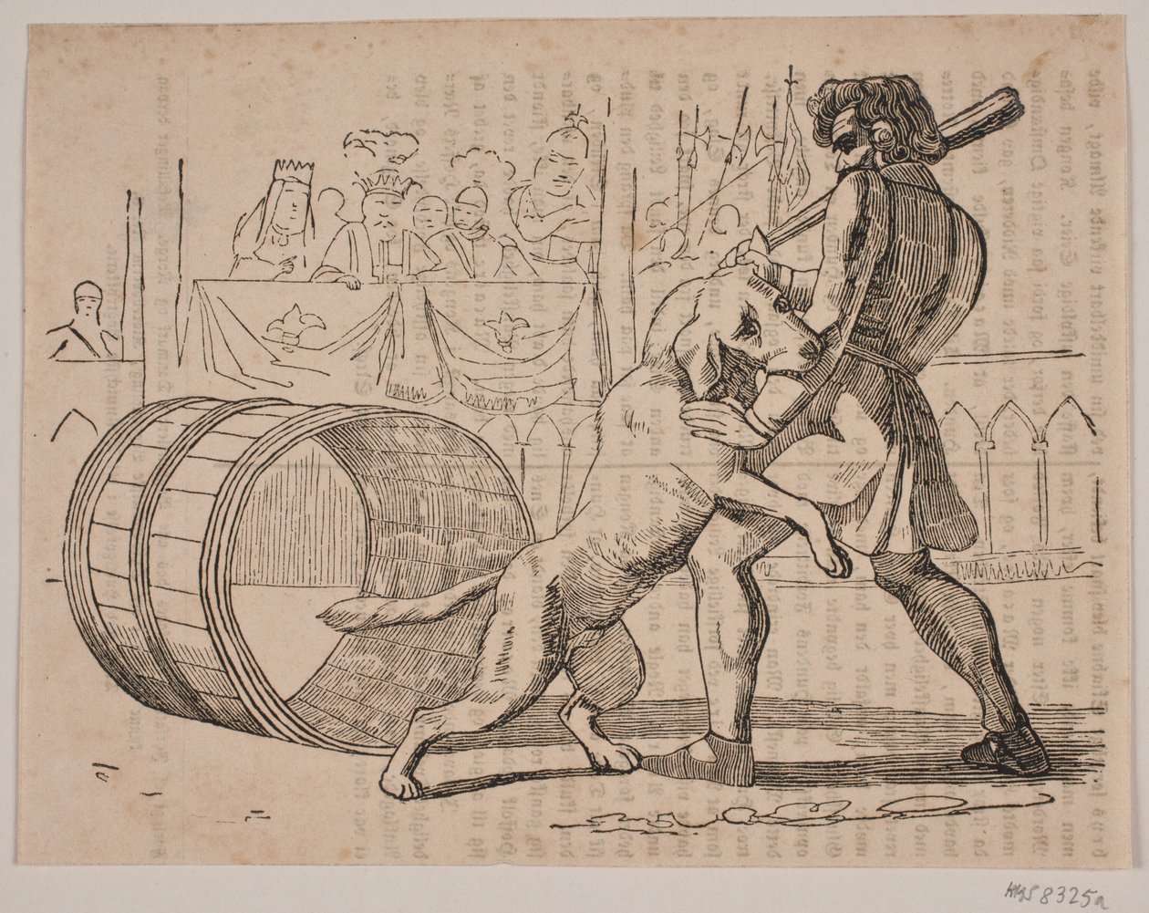 La lotta di Macaire con il cane da Axel Theodor Kittendorff