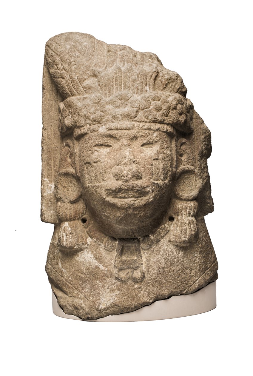 Testa di Xilonen, la Dea del Giovane Mais, Tenochtitlan, Messico, 1450/1500 da Aztec