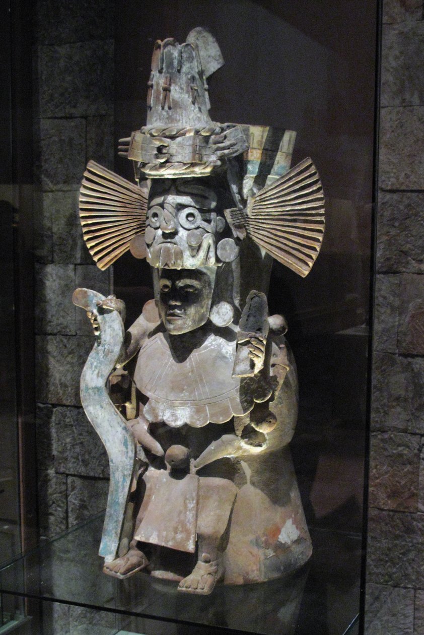 Bruciatore di incenso a forma del dio Tlaloc, Tlahuac, periodo postclassico tardo, c.1500 da Aztec