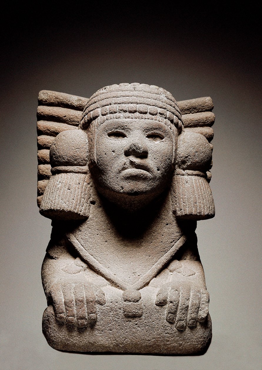 Civiltà azteca: statua in pietra che rappresenta la divinità dell