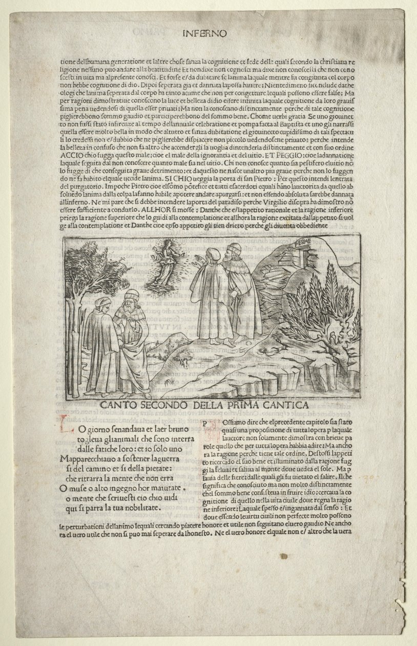 Dante e Virgilio con la Visione di Beatrice, c. 1481-1485 da Baccio Baldini