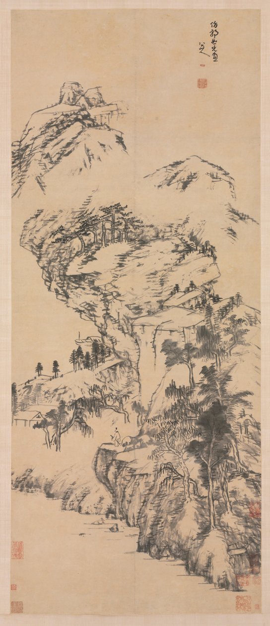 Paesaggio dopo Guo Zhongshu da Bada Shanren
