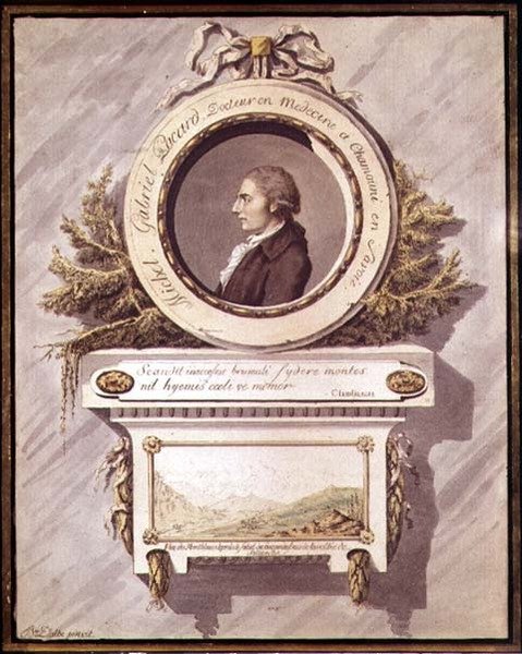 Michel Gabriel Pacard, dottore di Chamonix, Savoia con vista del Monte Bianco dalla valle di Sallenche, XVIII secolo da Bailer Dalbe