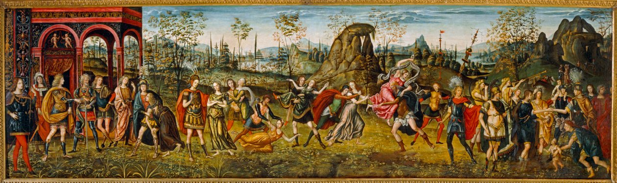 Il ratto delle Sabine ... (dipinto su tavola) da Baldassarre Peruzzi