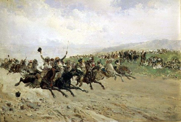 Andalusia: Corse di cavalli a una fiera, fine XIX secolo da Baldomero Calopre y Gimenez