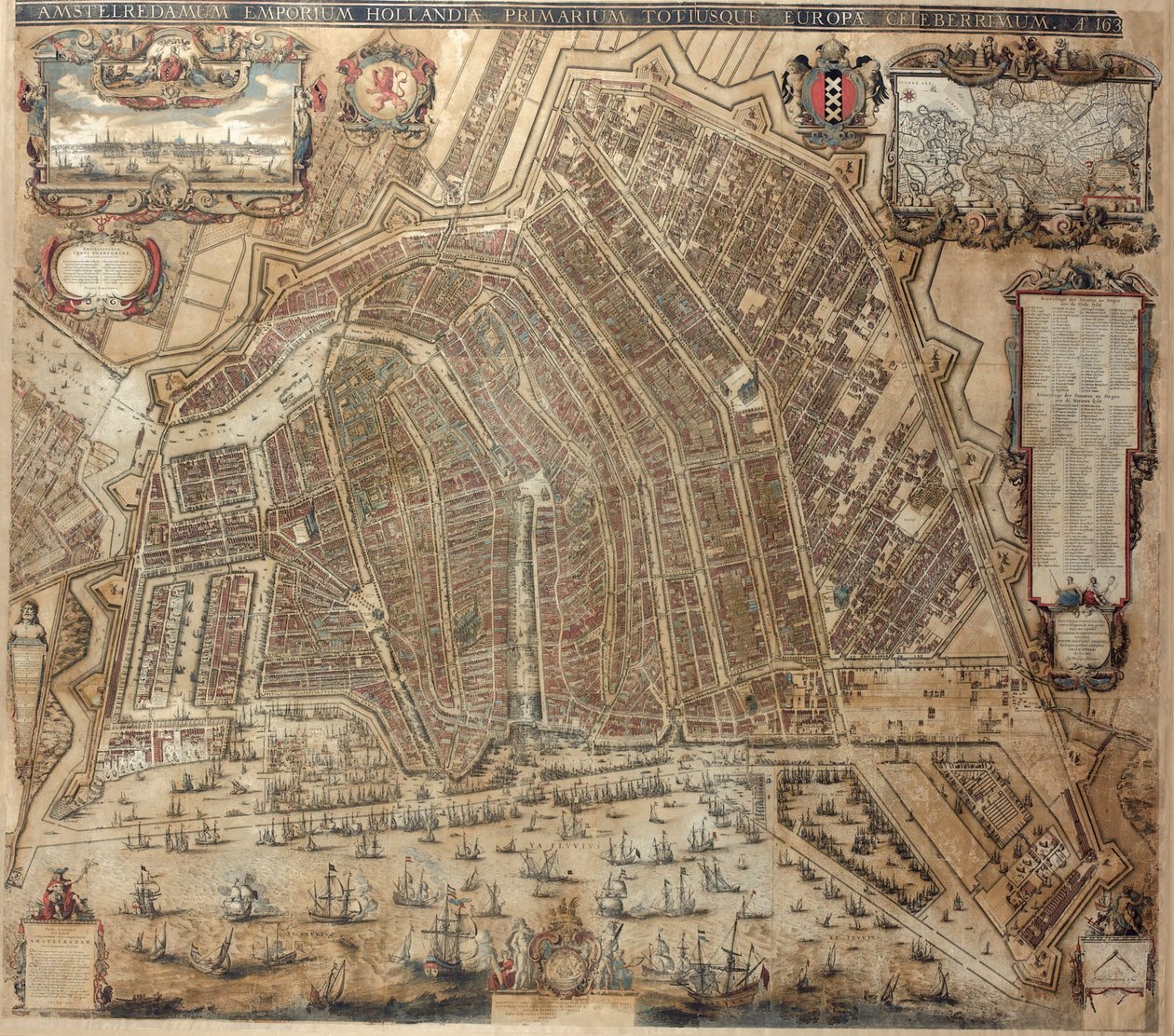Mappa di Amsterdam da Balthasar Florisz. van Berckenrode