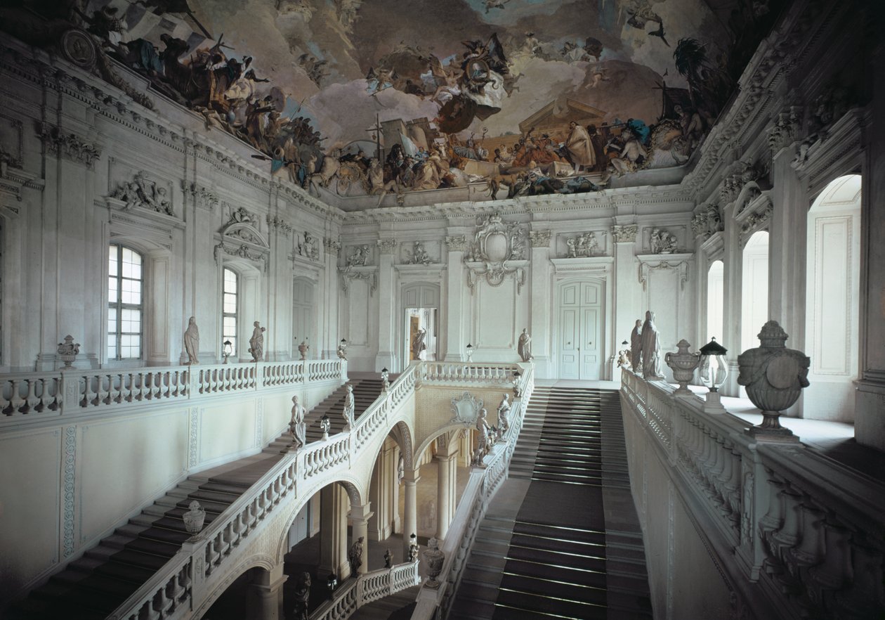 La scala, costruita 1719-44 da Balthasar Neumann