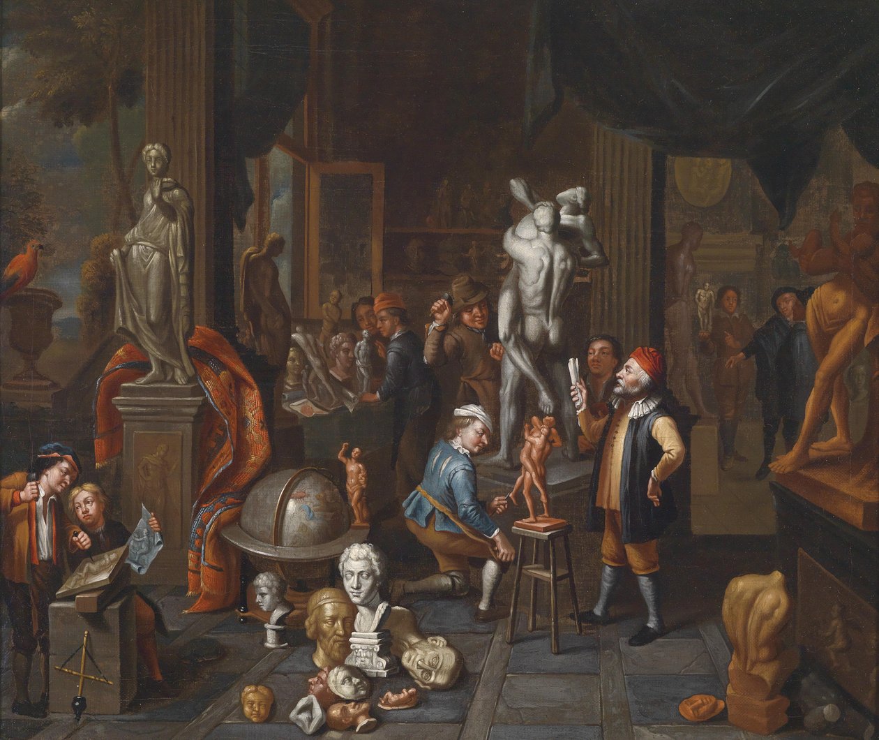 Nello studio dello scultore da Balthasar van den Bossche