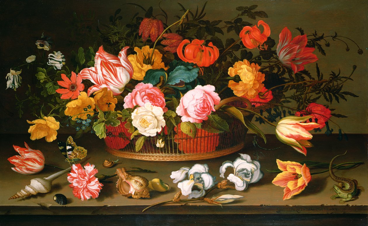 Cesto di fiori, 1625 da Balthasar van der Ast