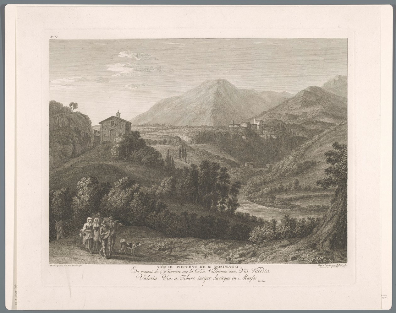Veduta di San Cosimato (suite di sei vedute dei dintorni di Roma) da Balthasar Anton Dunker
