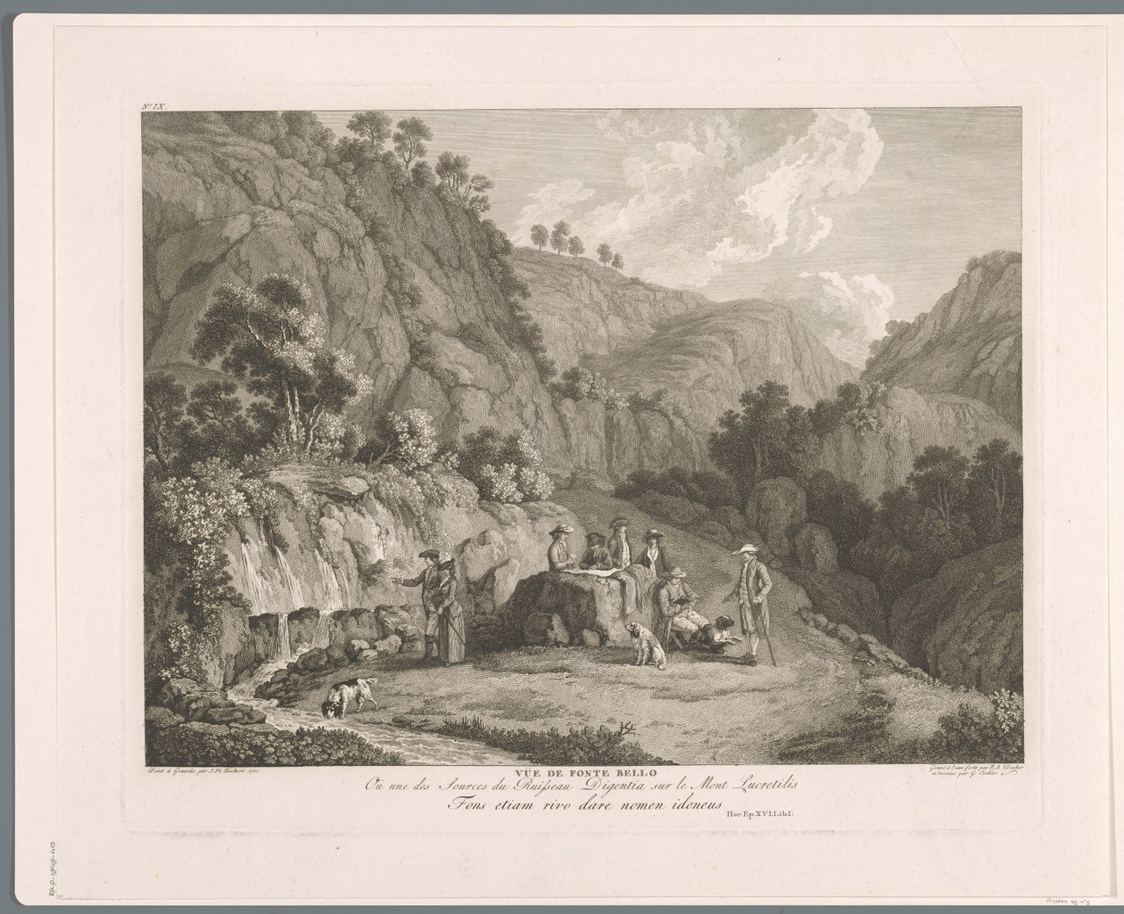 Vista sulla fonte presso Monti Lucretili da Balthasar Anton Dunker