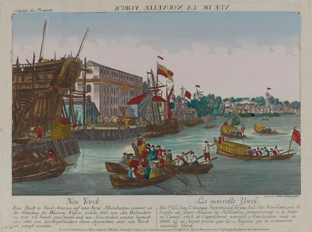 ?Vista di New York?, circa 1776 da Balthasar Friedrich Leizelt