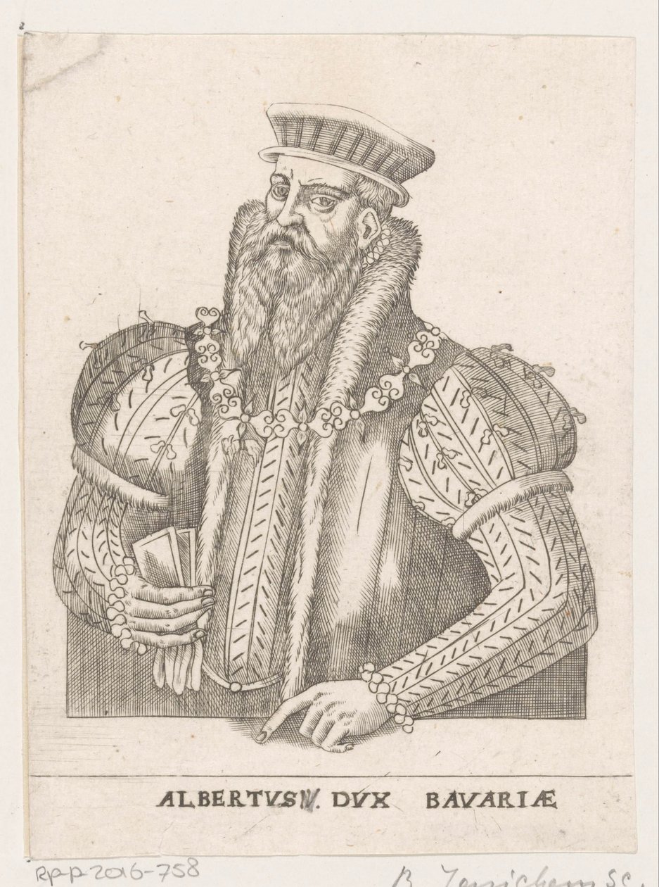 Ritratto di Alberto V, duca di Baviera da Balthasar Jenichen