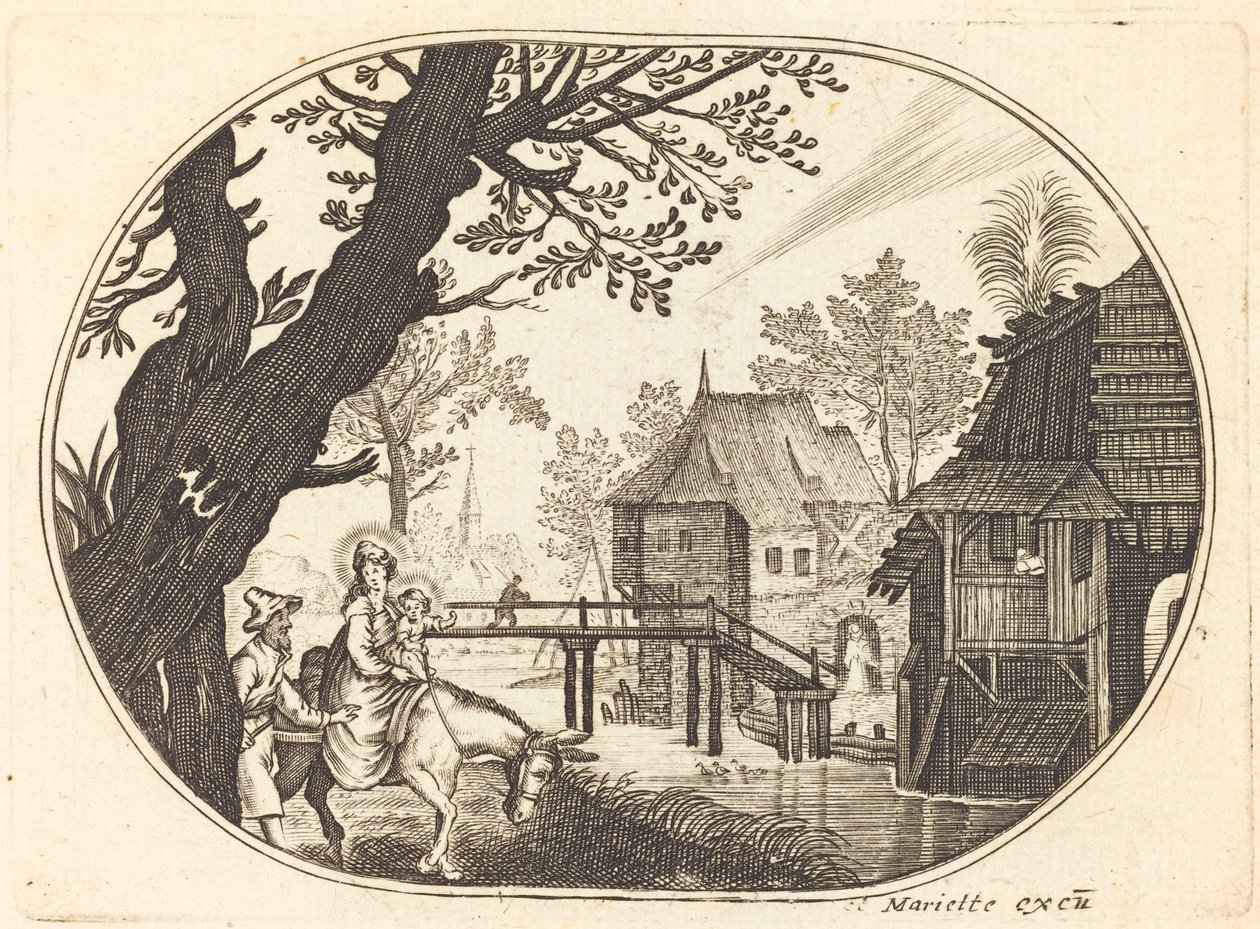 La Fuga in Egitto da Balthasar Moncornet