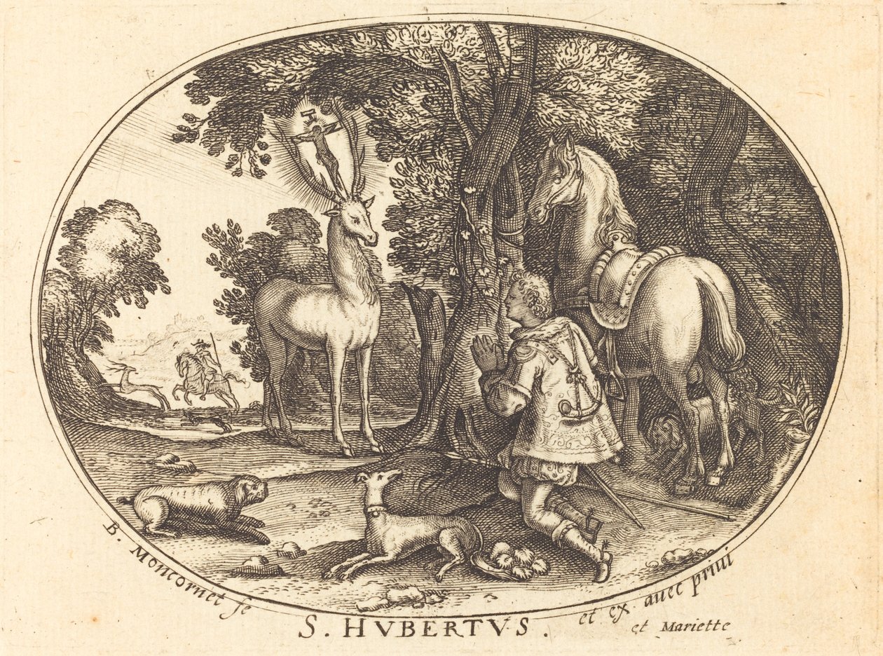 La Visione di San Uberto da Balthasar Moncornet