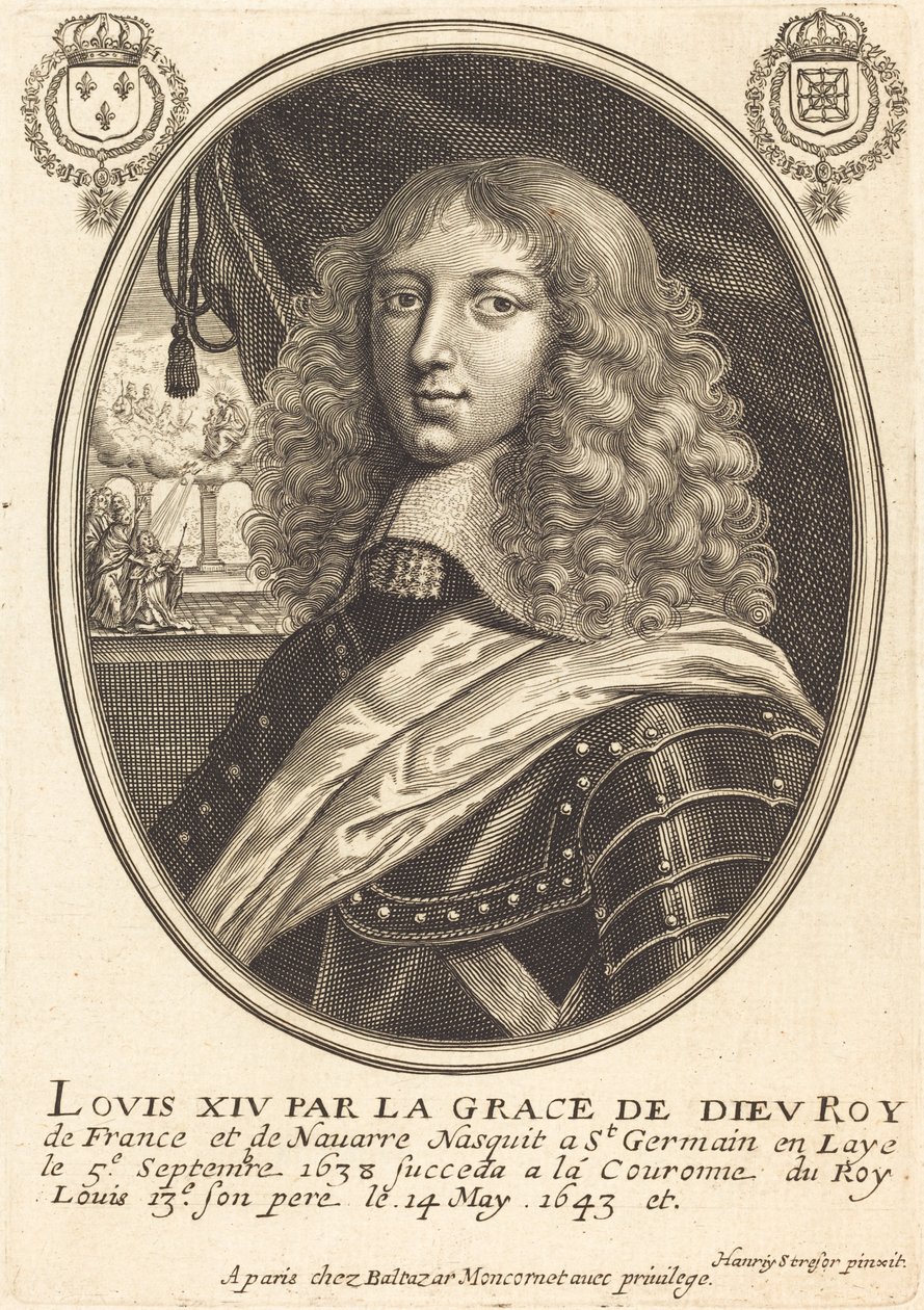 Luigi XIV, Re di Francia da Balthasar Moncornet after Henry Stresor