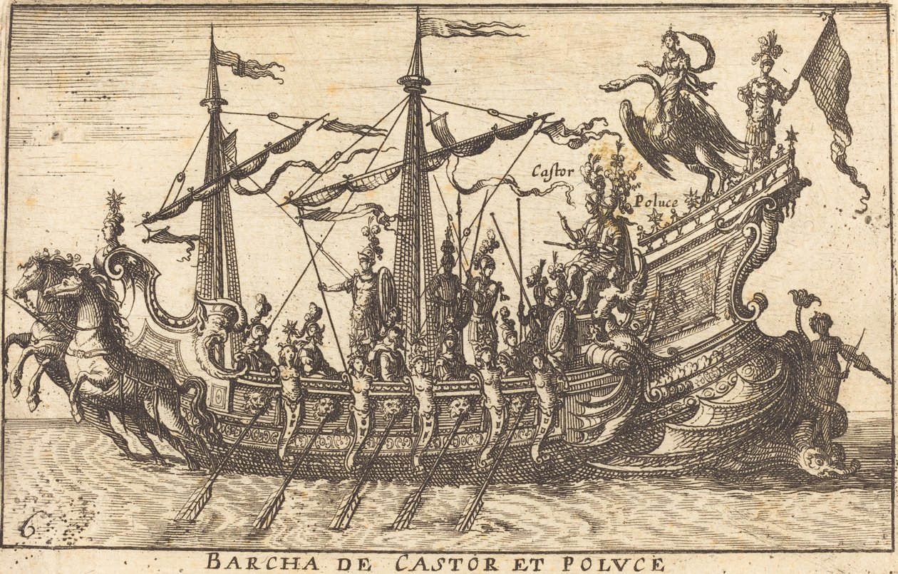 Barca di Castore e Polluce da Balthasar Moncornet after Remigio Cantagallina