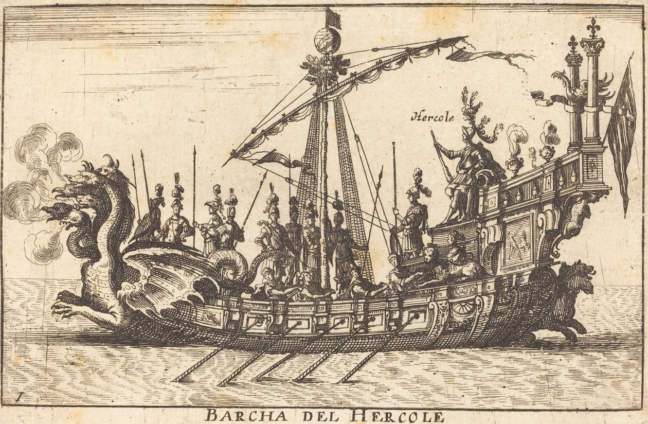 Barcha del Hercole da Balthasar Moncornet after Remigio Cantagallina