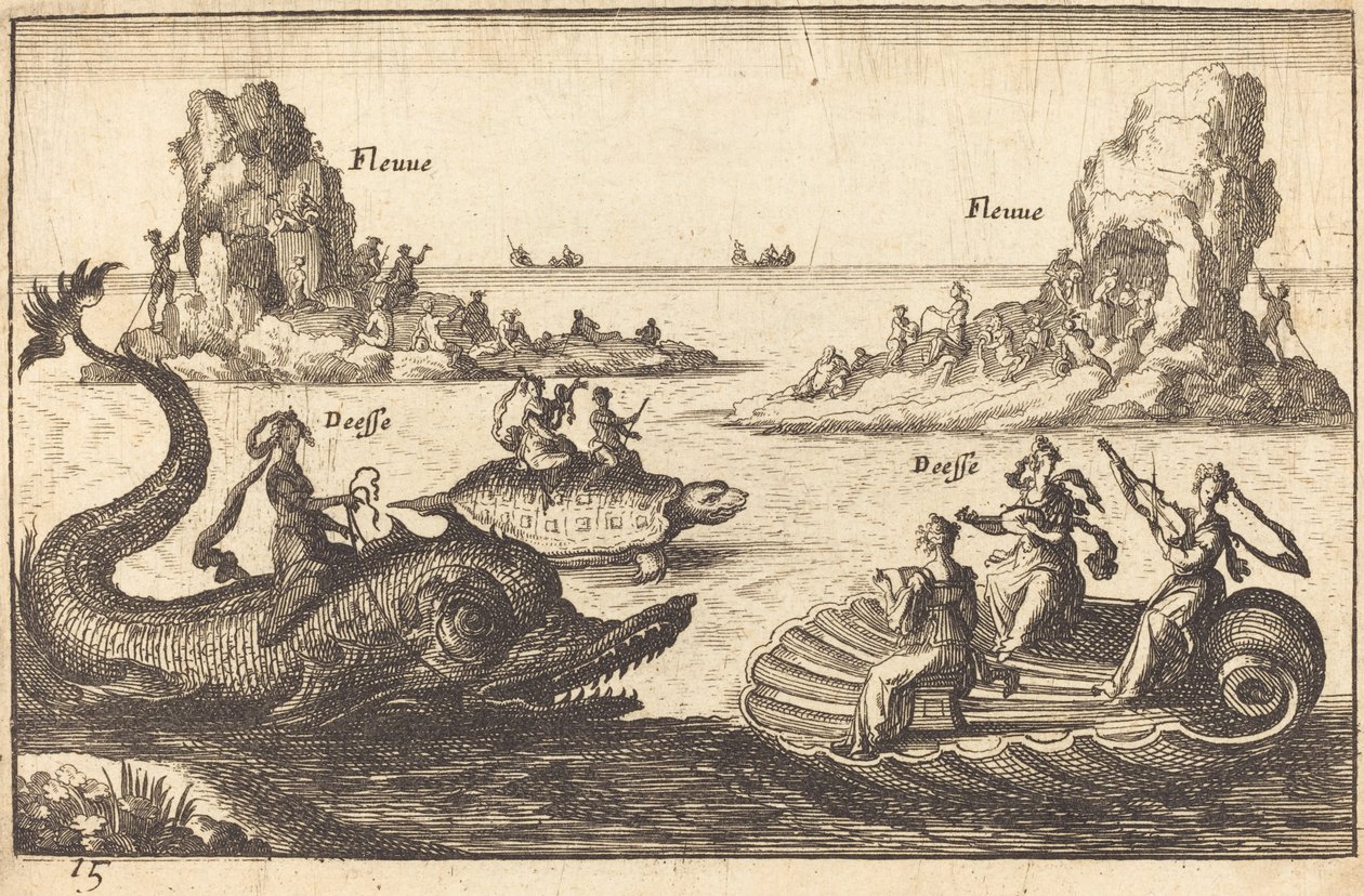 Dee sul fiume da Balthasar Moncornet after Remigio Cantagallina