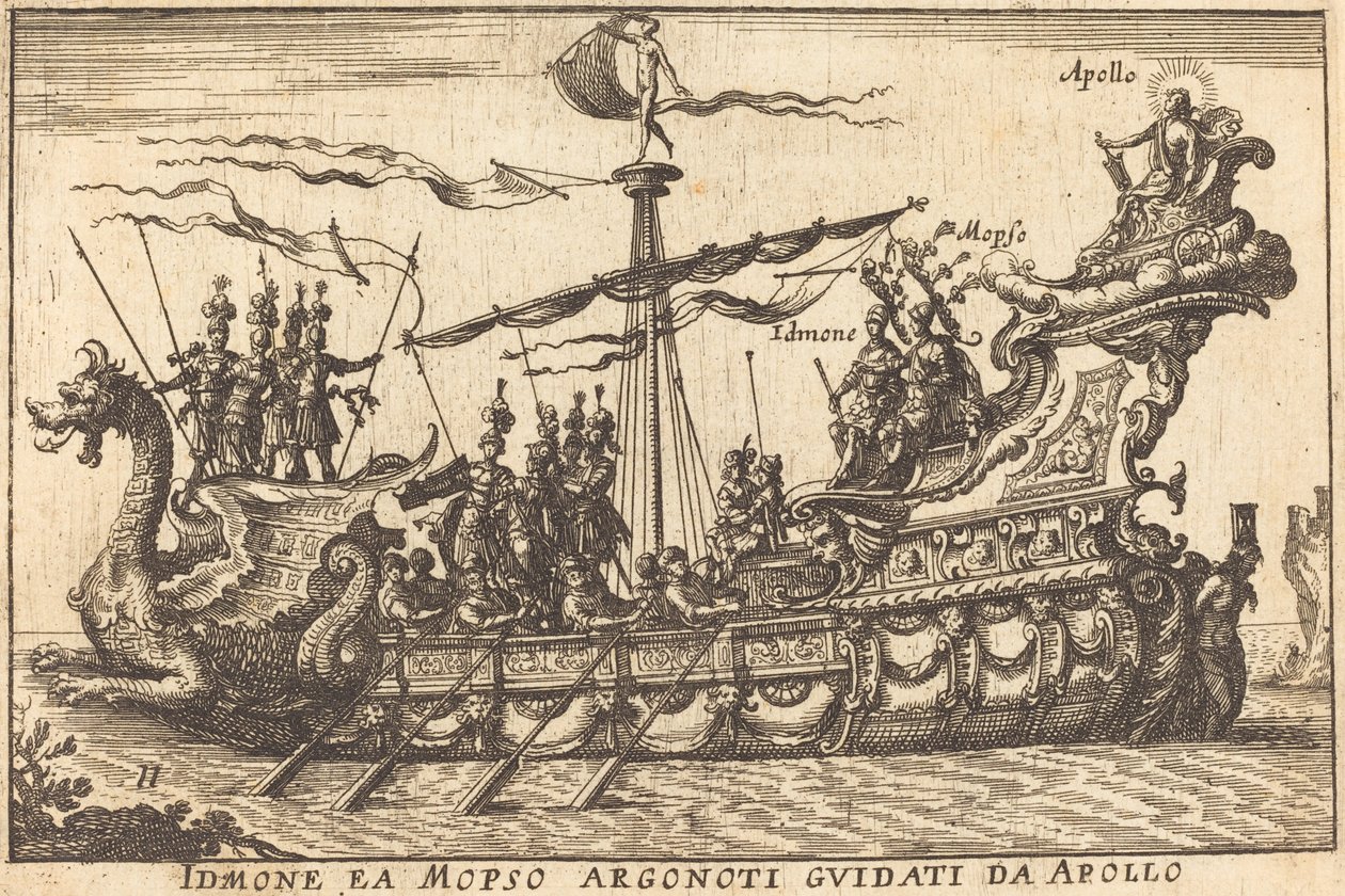 Idinone ea Mopso Argonauti guidati da Apollo da Balthasar Moncornet after Remigio Cantagallina