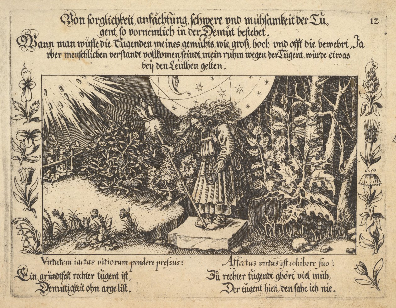 Von sorglichkeit ansächtung, schwere und mühsamkeit der Tugent, so vornemlich in der Demut... da Balthasar Schwan