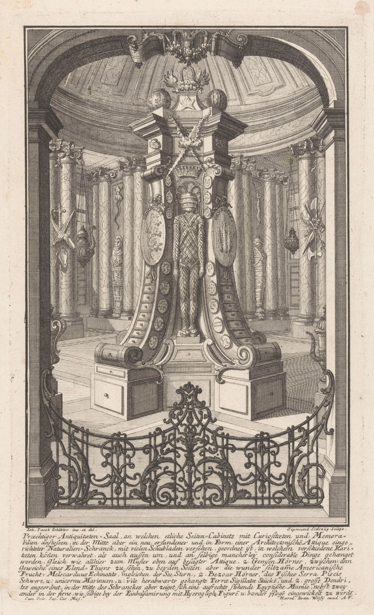 Sala delle antichità da Balthasar Sigmund Setletzky