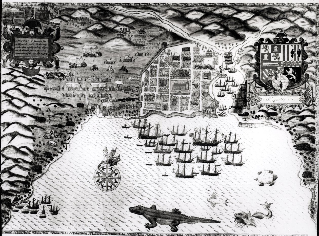 Santiago, Capo Verde, 1589 da Baptista Boazio