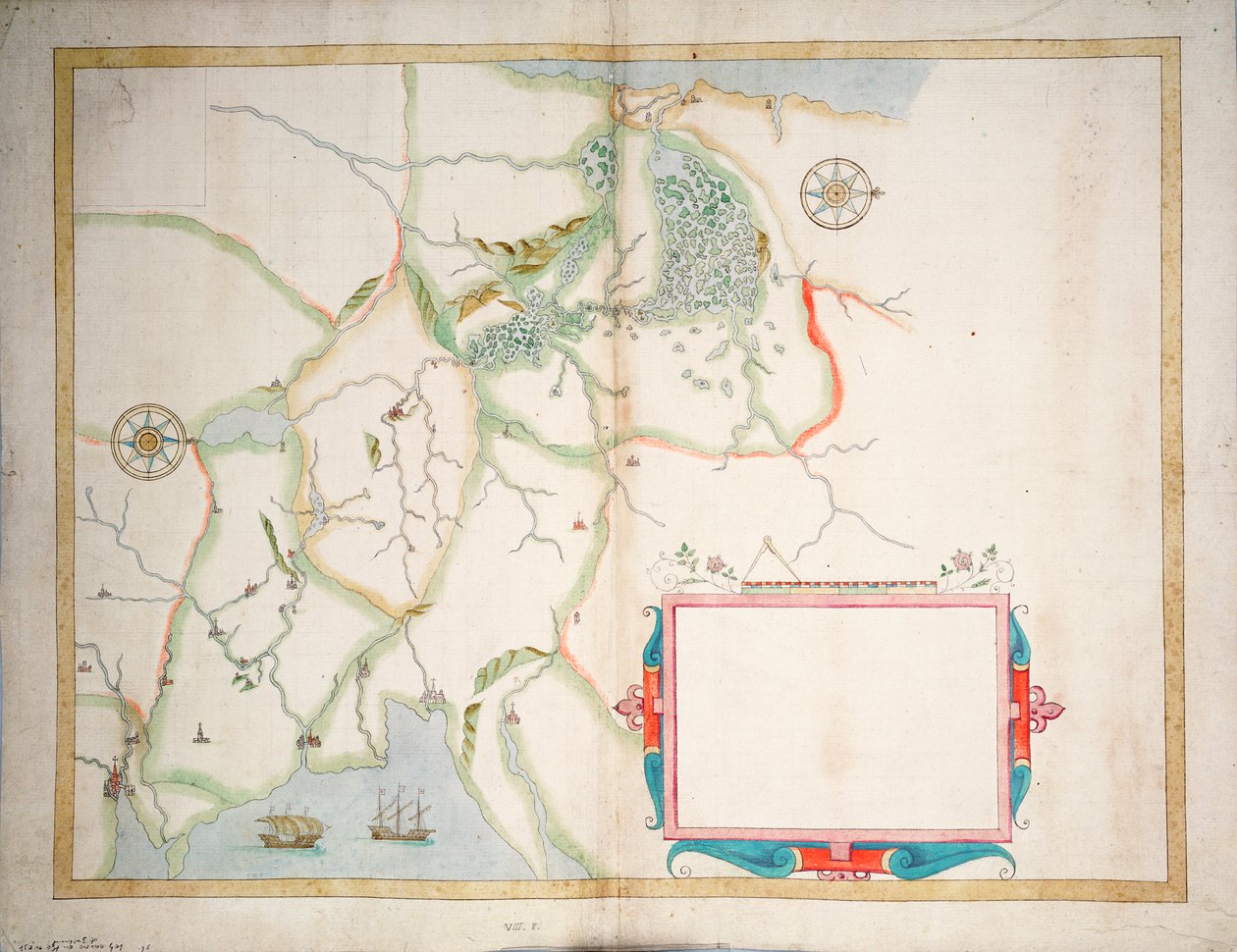 Irlanda centrale, Dublino a Sligo, c.1600 da Baptista Boazio