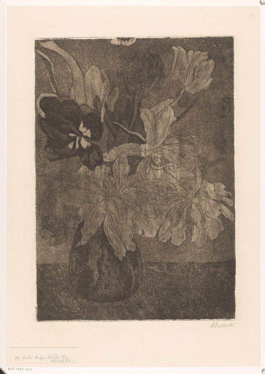 Vaso con tulipani da Barbara Elisabeth van Houten (signed by artist)