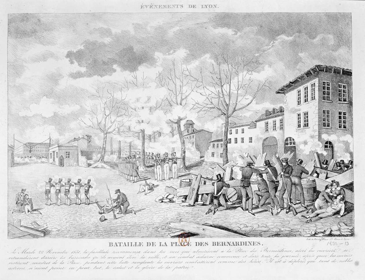 Rivolta dei lavoratori della seta di Lione, 22 novembre 1831, 1832 da Bardoz