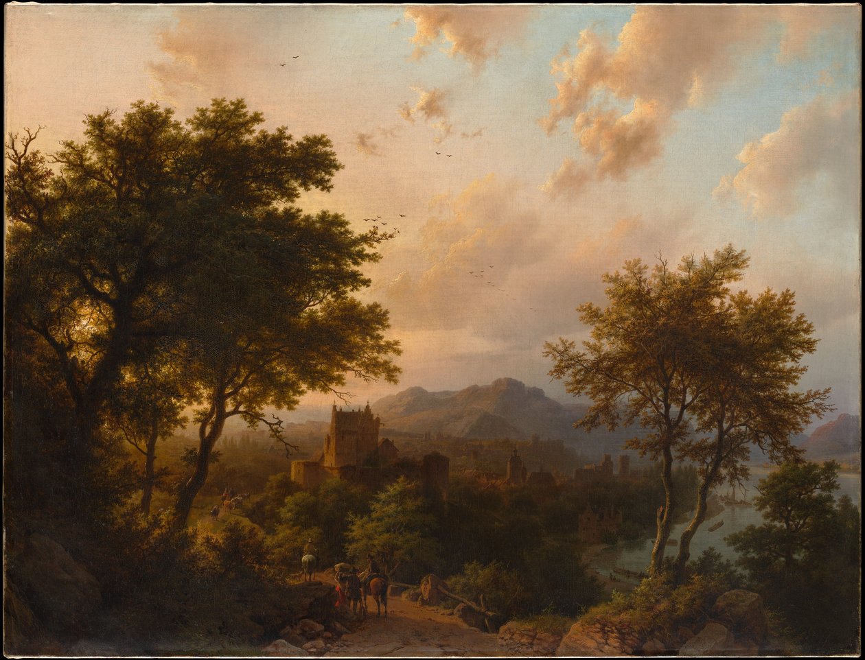 Tramonto sul Reno da Barend Cornelis Koekkoek
