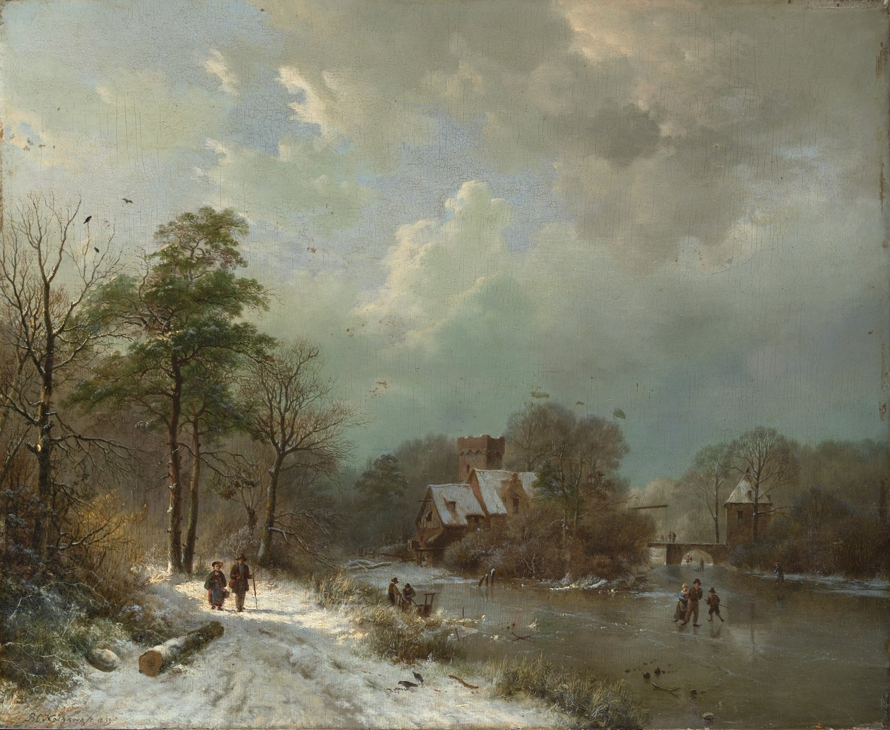 Paesaggio Invernale, Olanda, 1833 da Barend Cornelis Koekkoek
