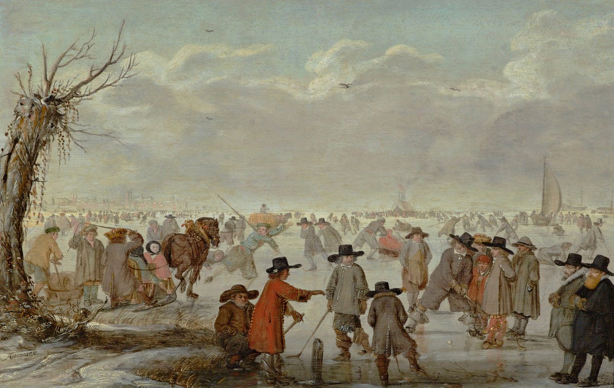 Giochi sul ghiaccio 1654 da Barent Avercamp