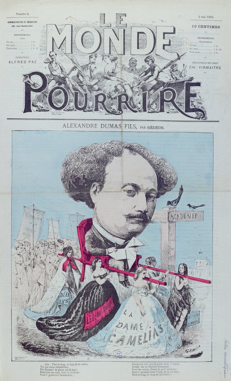 Caricatura di Alexandre Dumas, fils per la rivista 