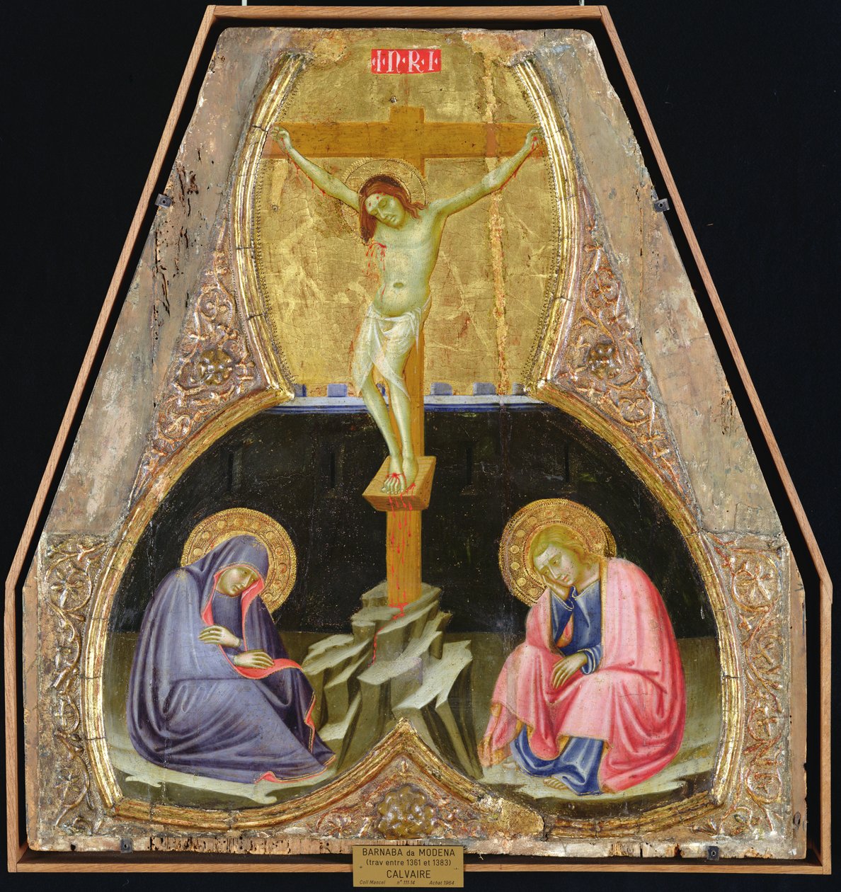 Crocifissione con la Vergine e San Giovanni Battista da Barnaba da Modena